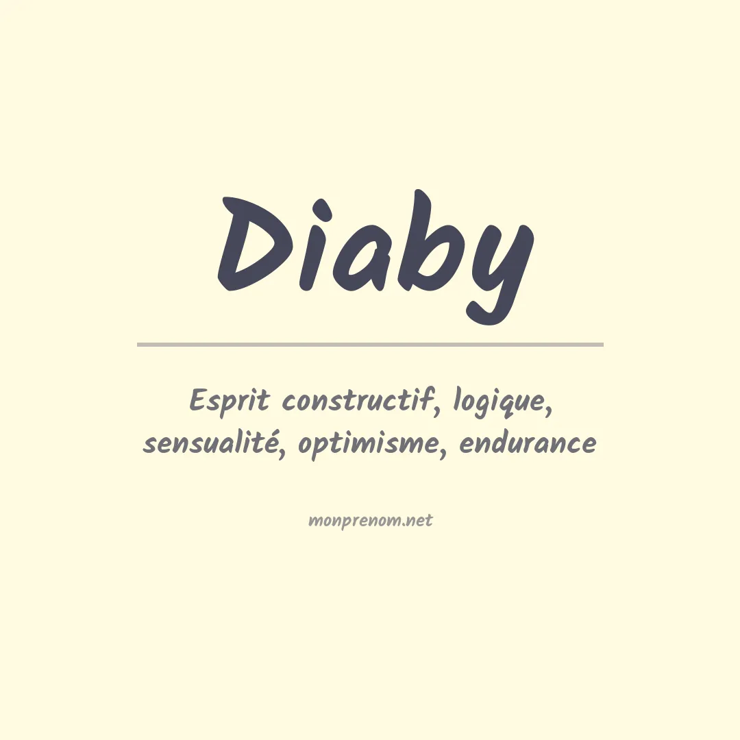 Signification du prénom Diaby