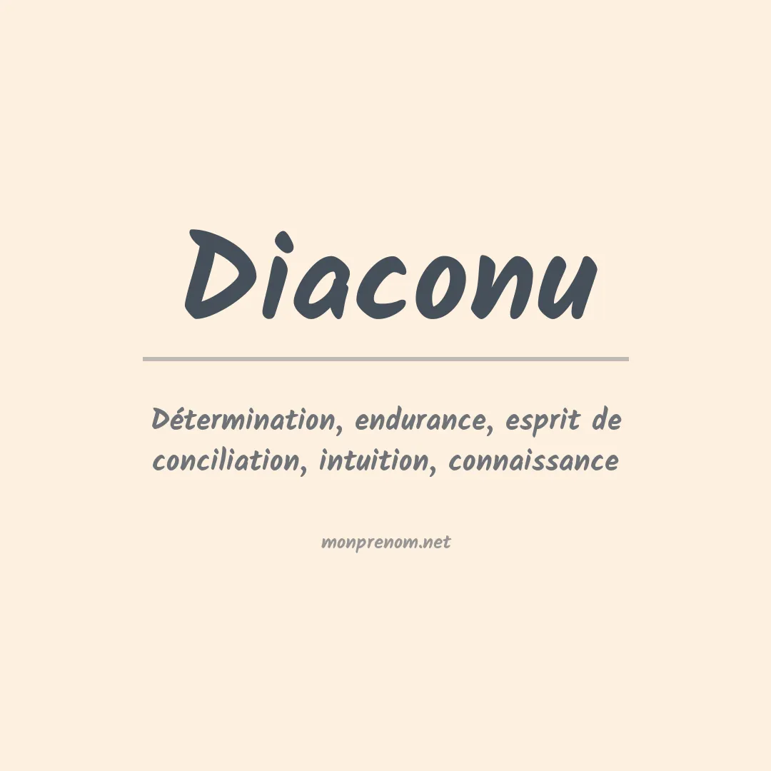 Signification du prénom Diaconu