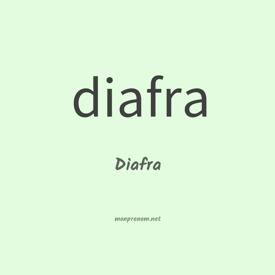 Diafra en chinois