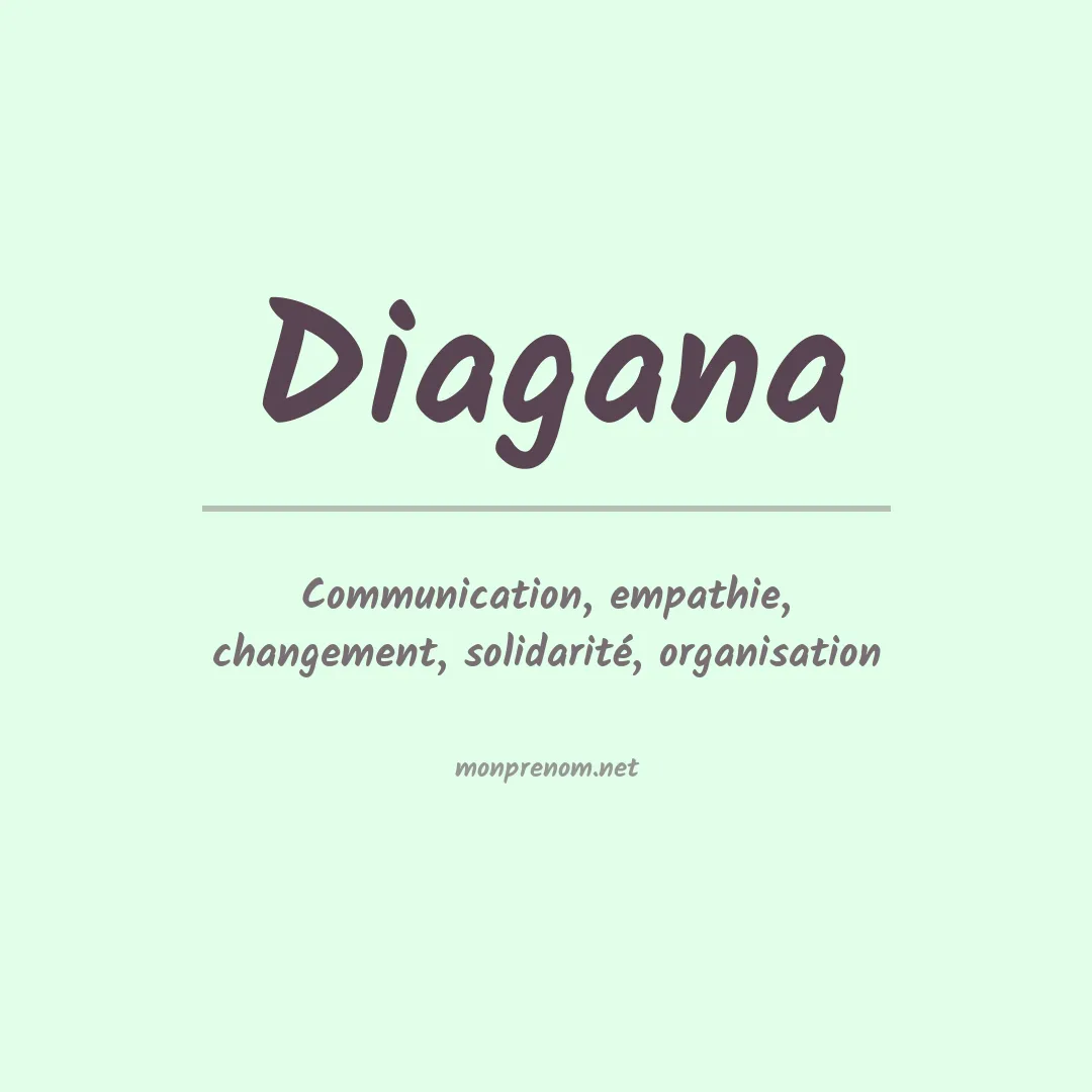 Signification du prénom Diagana