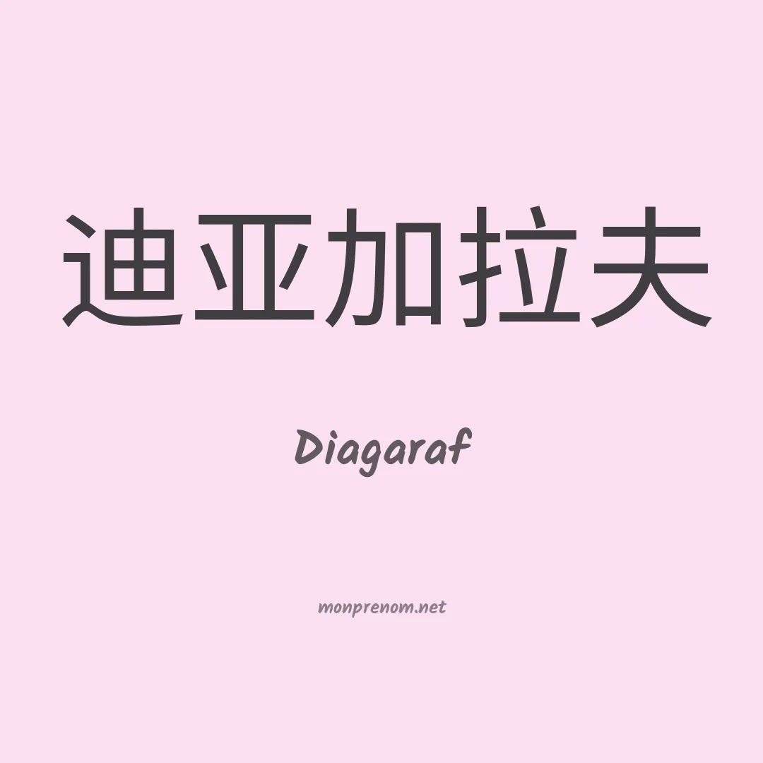 Diagaraf en chinois