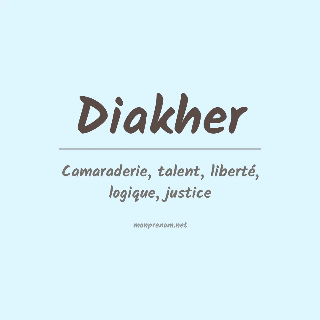Signification du prénom Diakher