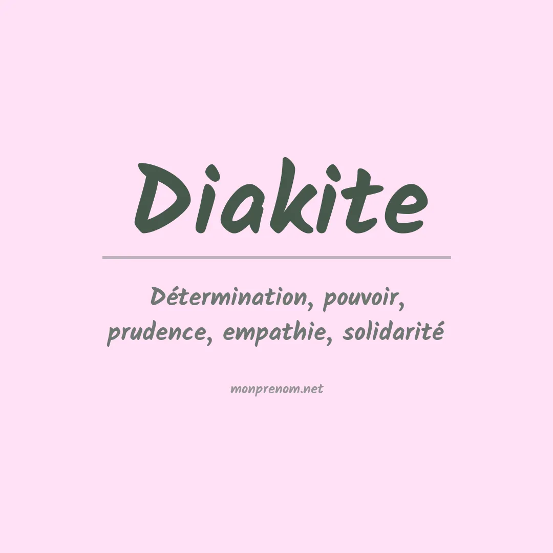 Prénom Diakite