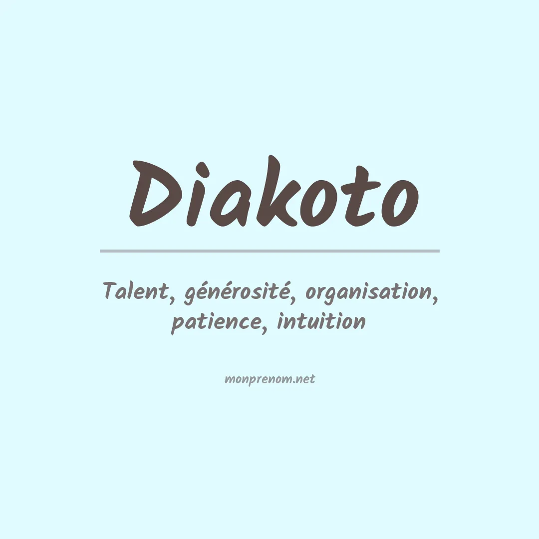 Prénom Diakoto
