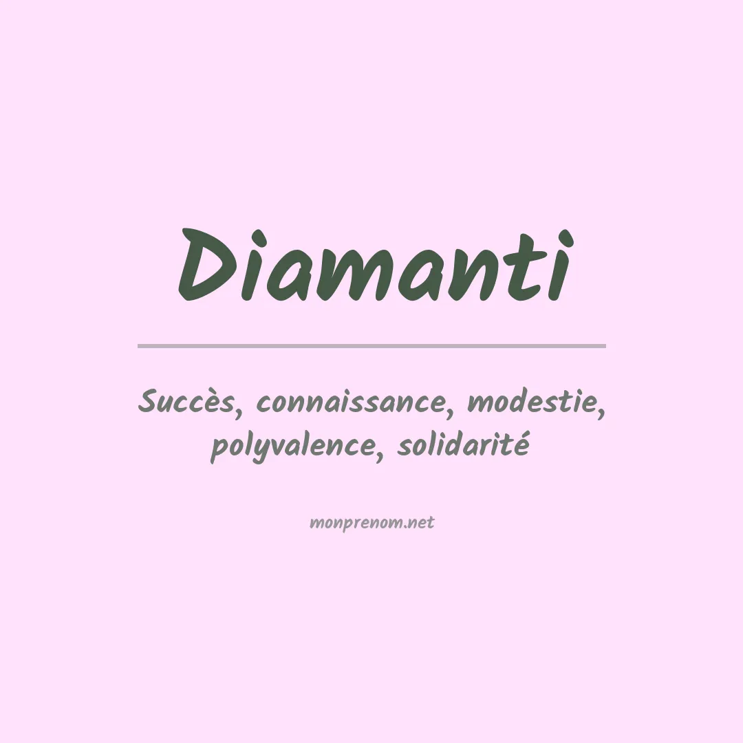 Prénom Diamanti