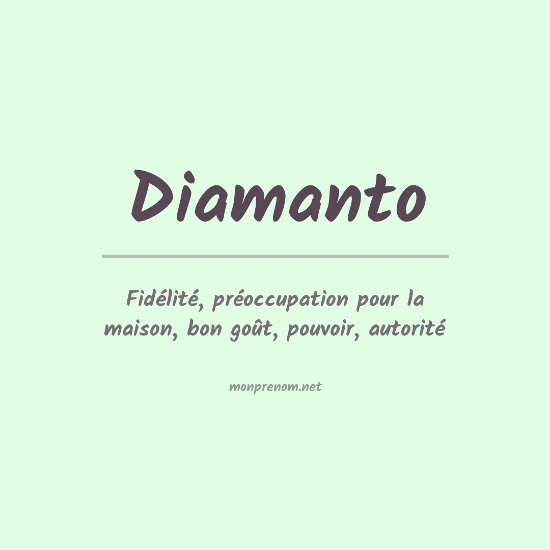 Signification du prénom Diamanto