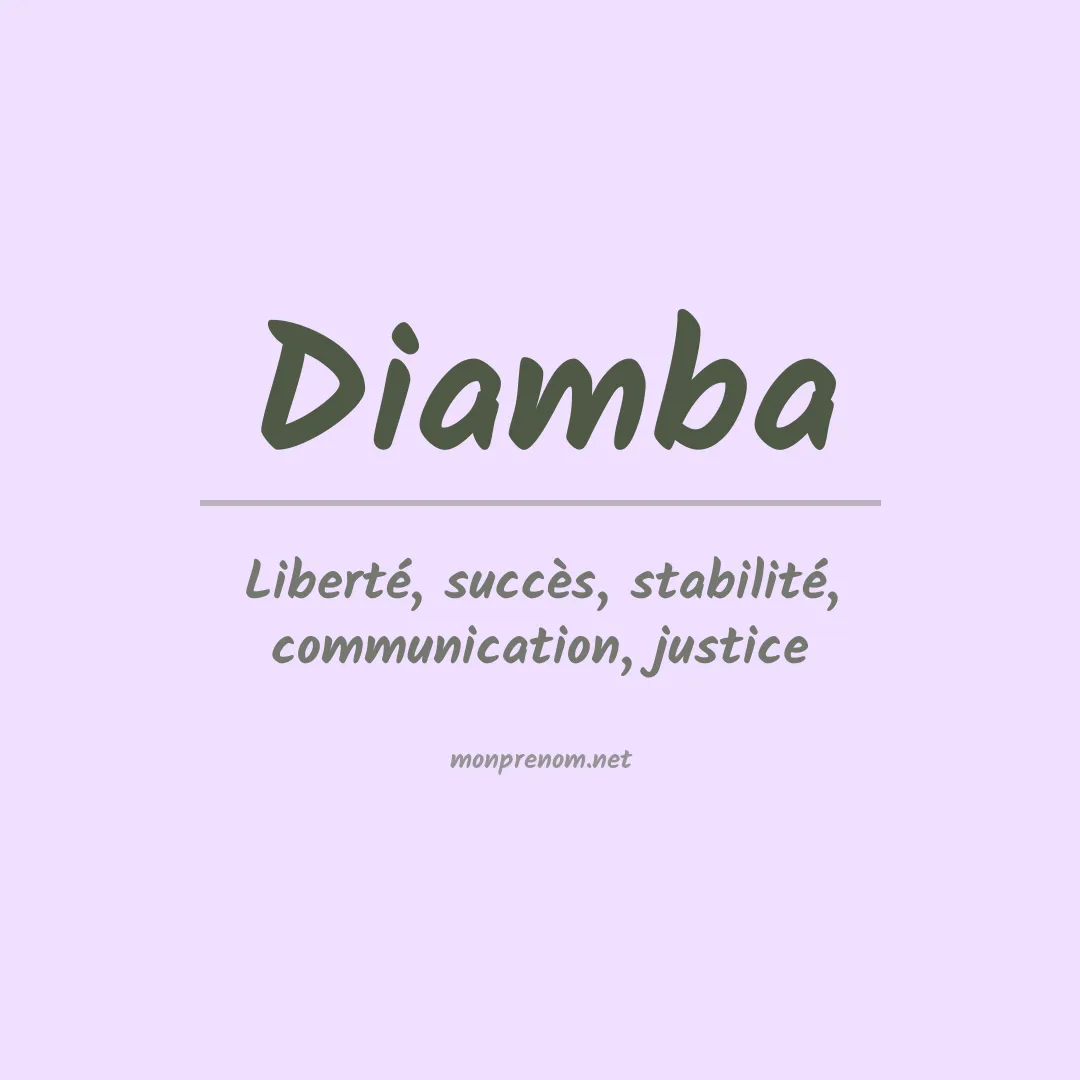 Signification du prénom Diamba