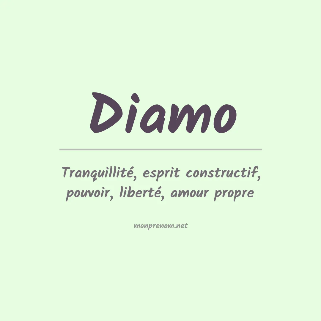 Signification du prénom Diamo