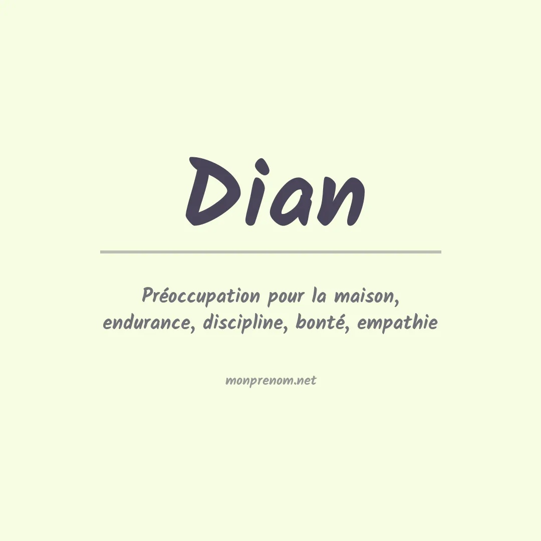 Prénom Dian