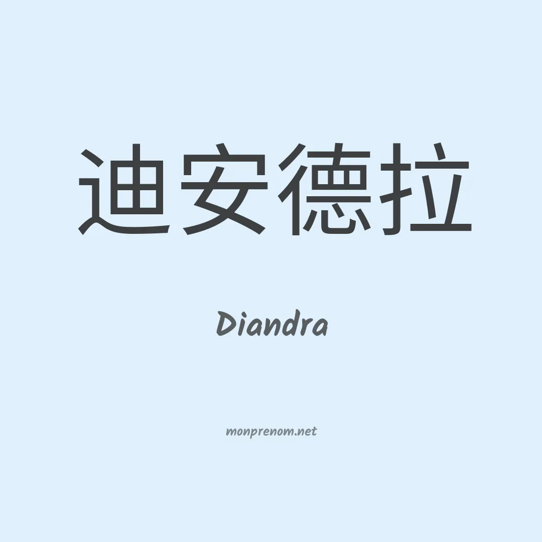 Diandra en chinois