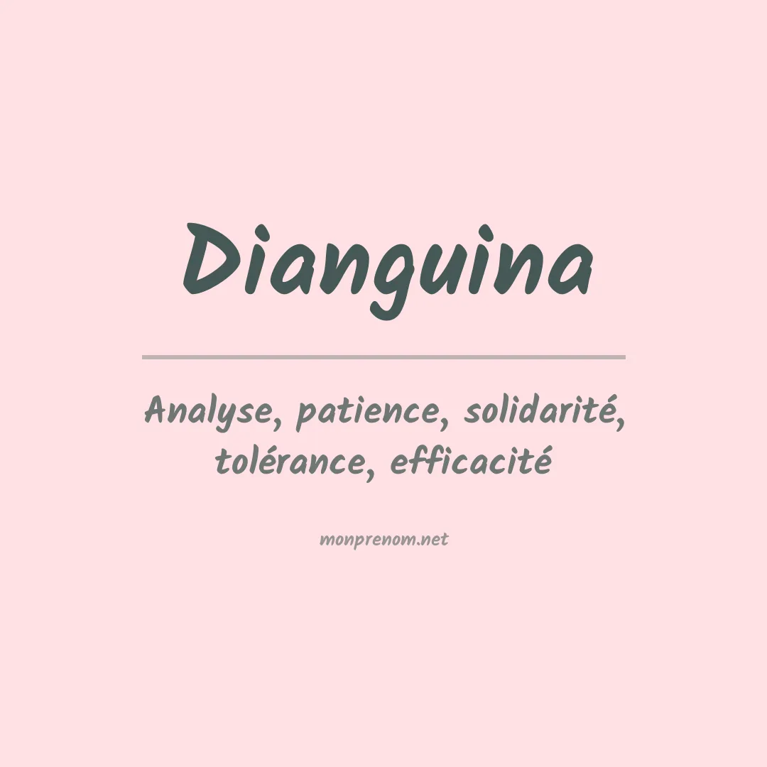 Signification du prénom Dianguina