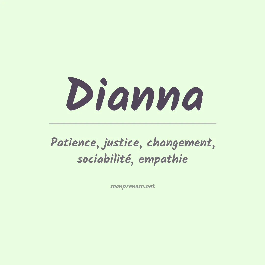 Signification du prénom Dianna