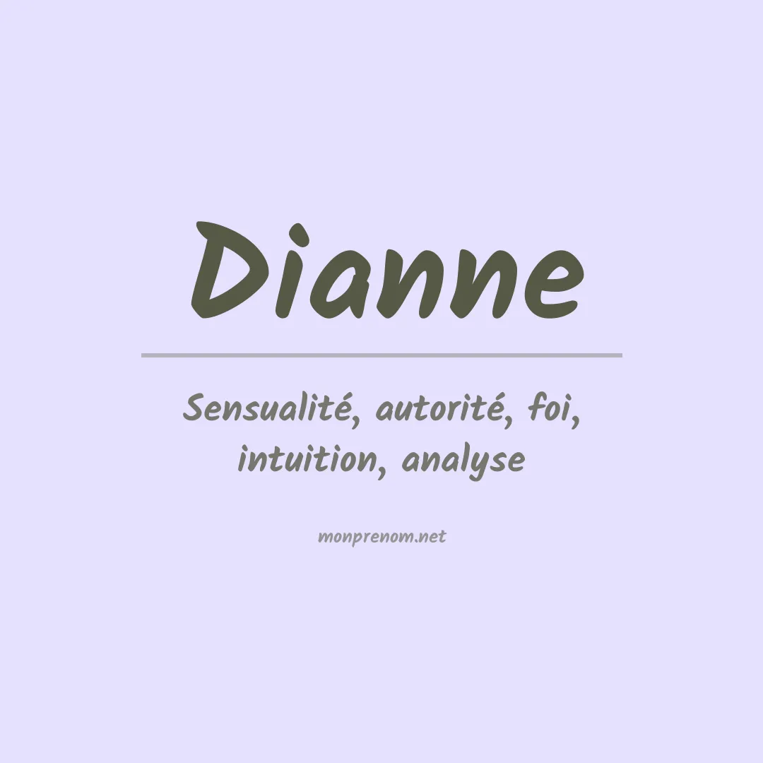 Signification du prénom Dianne