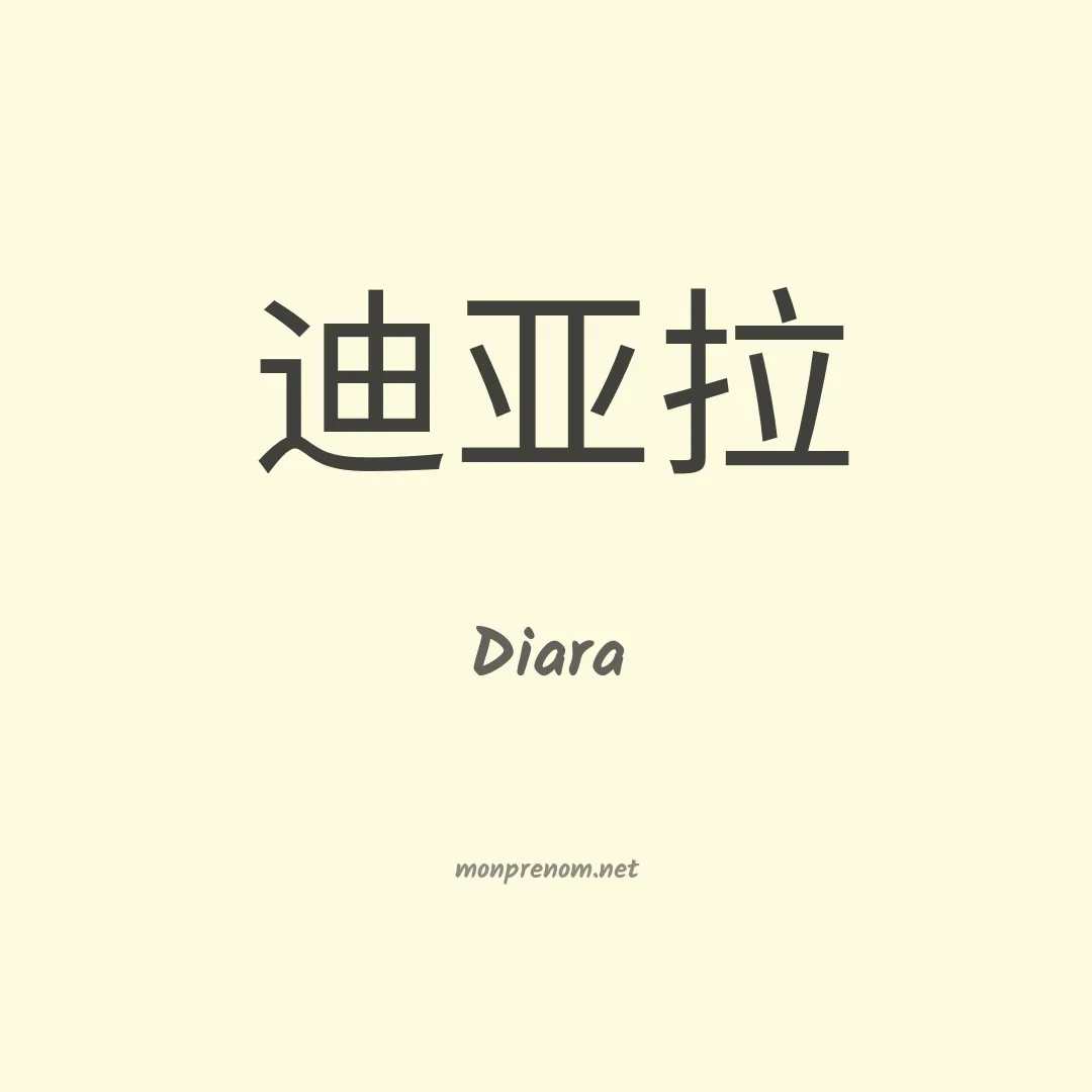 Diara en chinois