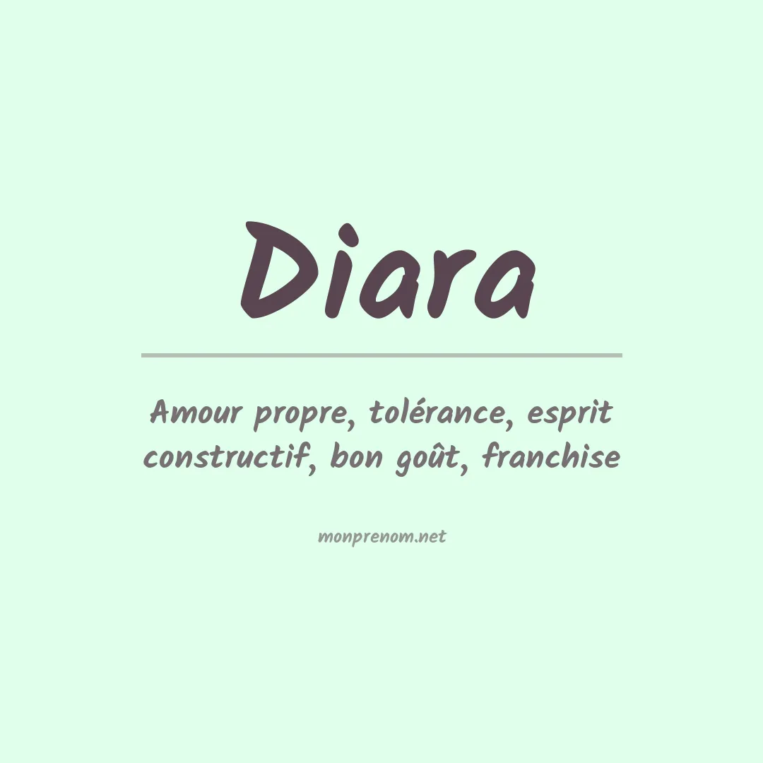 Signification du prénom Diara