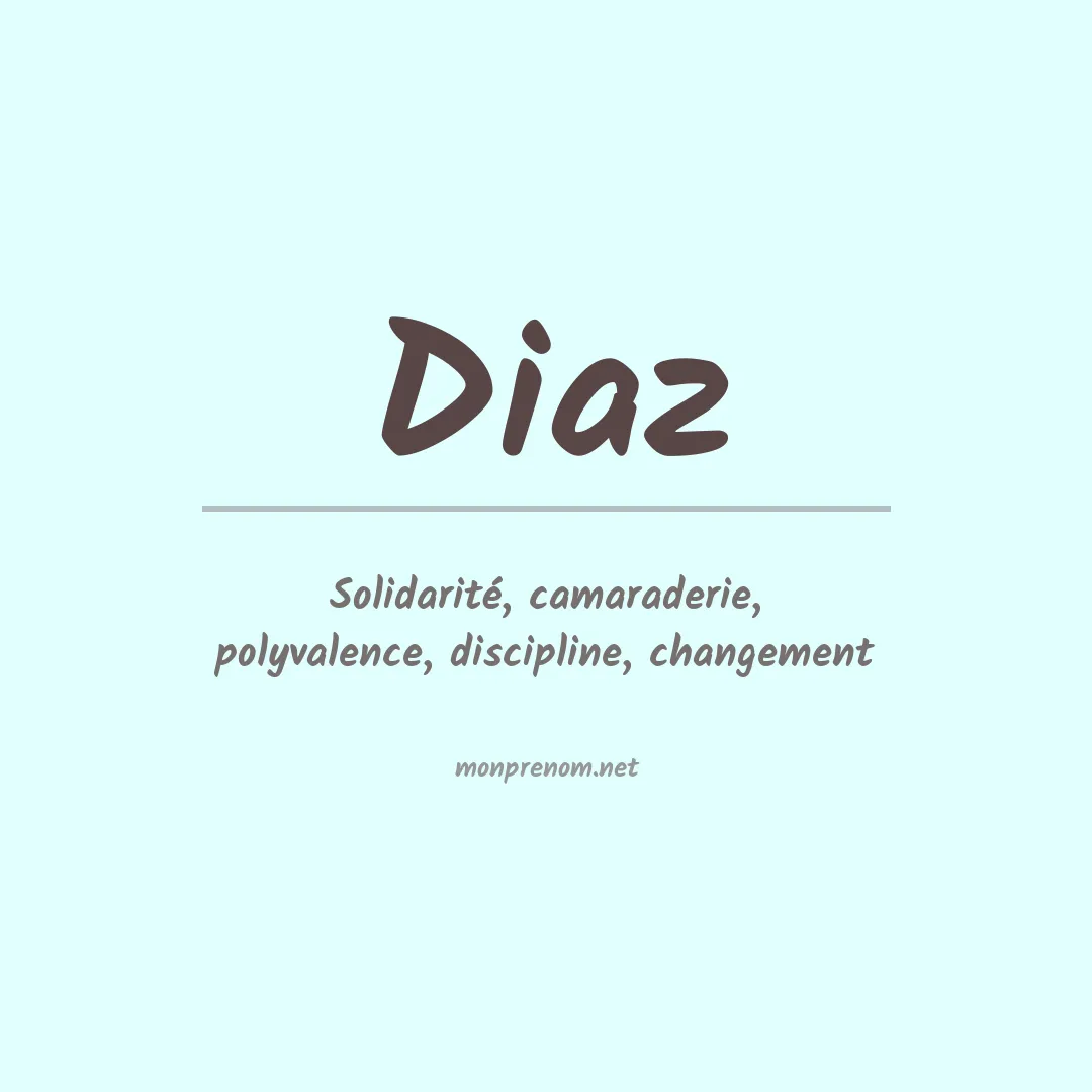 Prénom Diaz