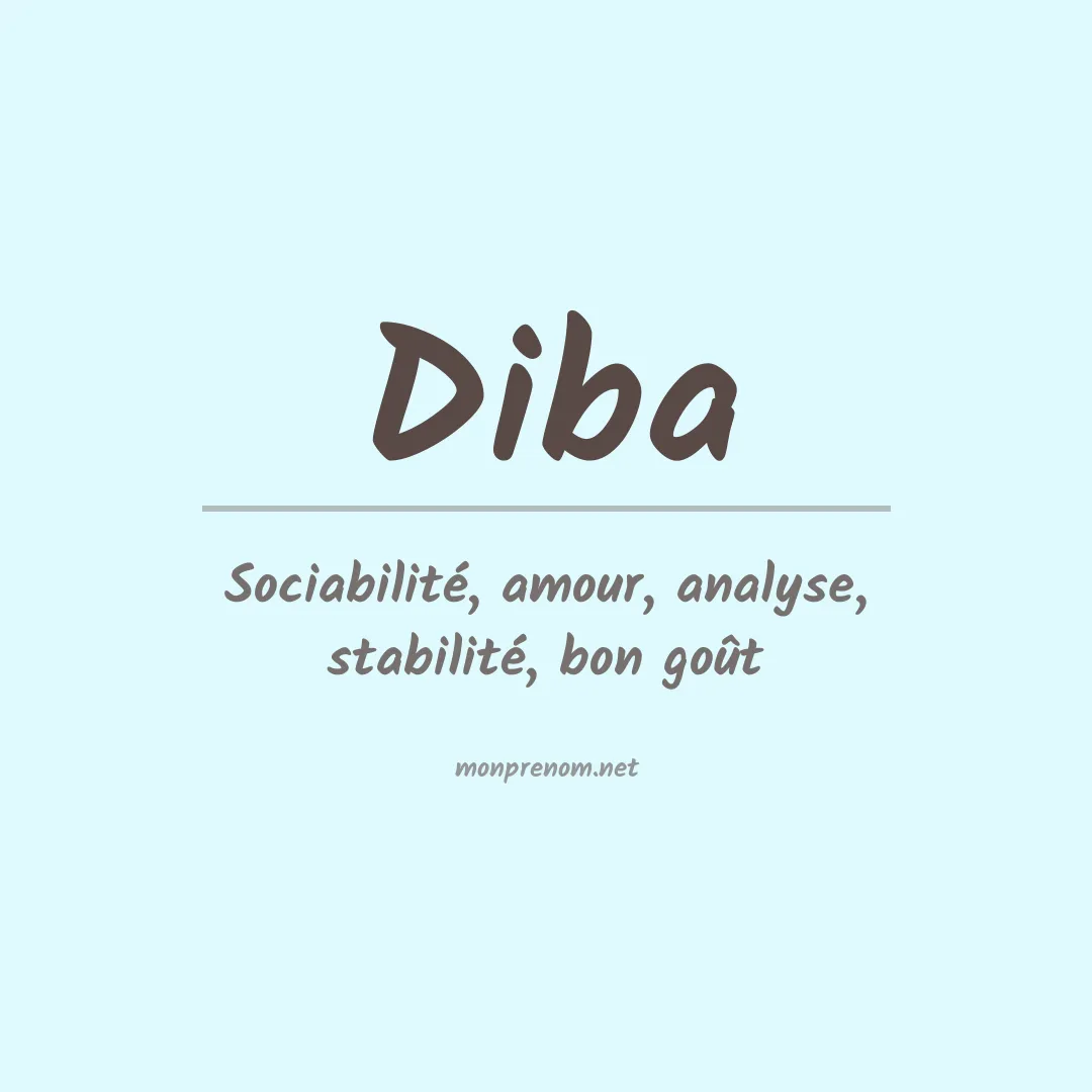 Signification du prénom Diba