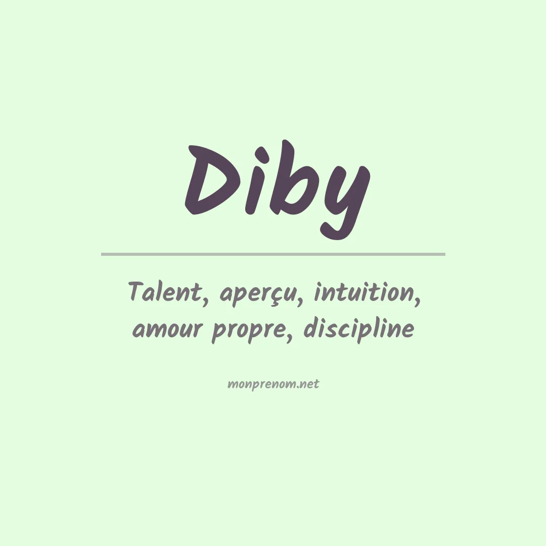 Signification du prénom Diby
