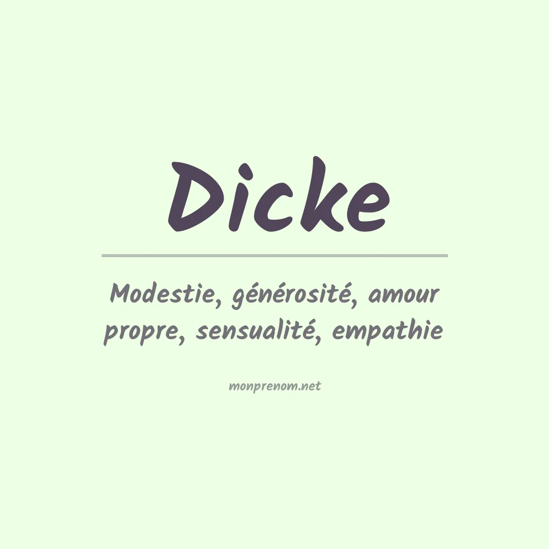 Prénom Dicke