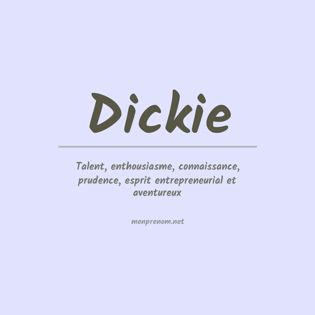 Prénom Dickie