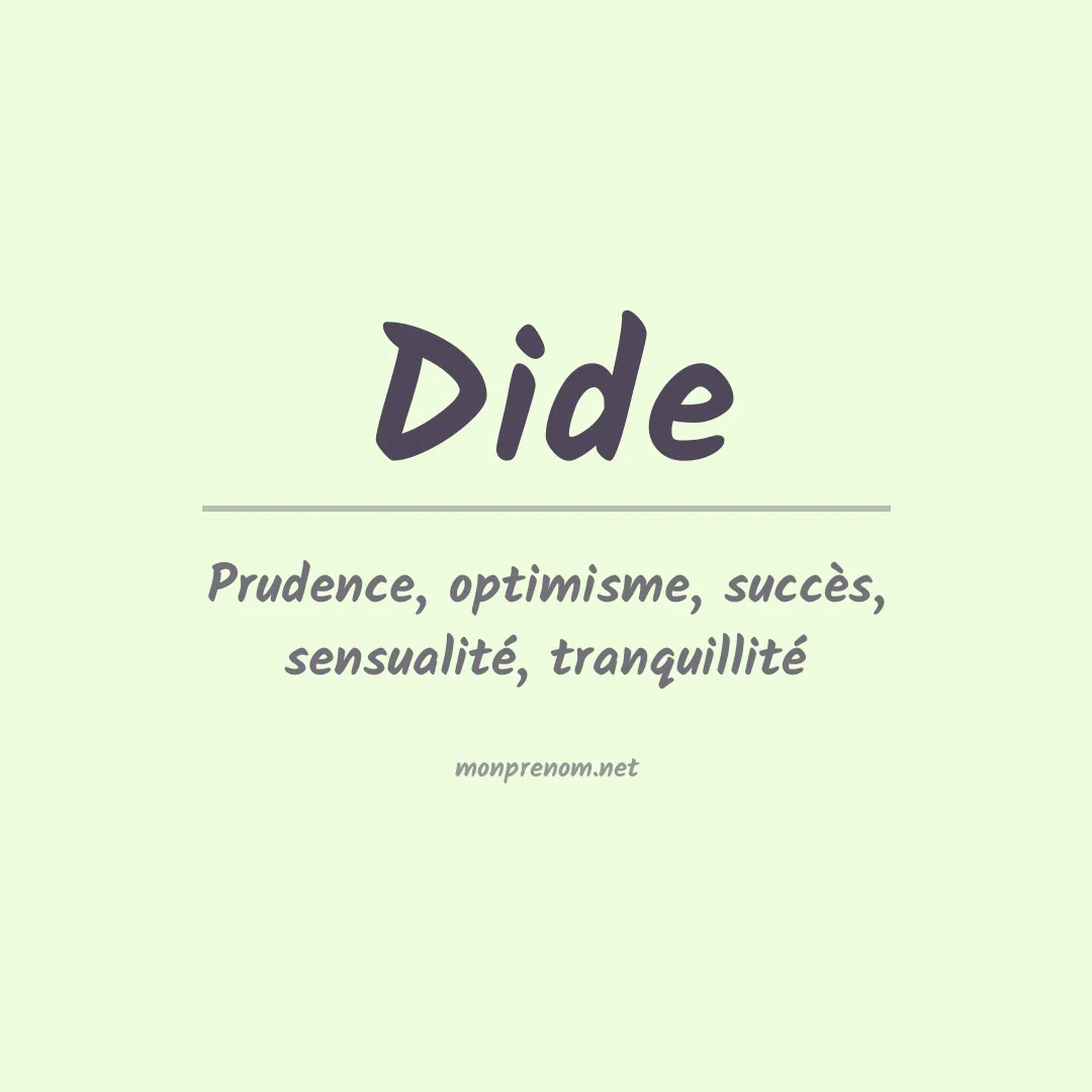 Signification du prénom Dide