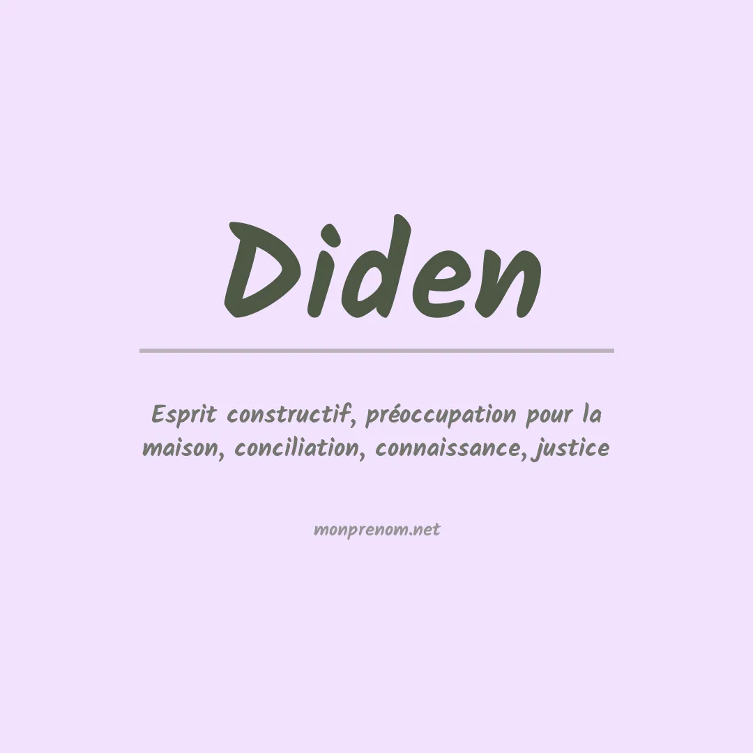 Signification du prénom Diden