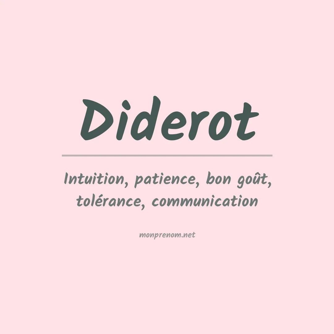 Signification du prénom Diderot