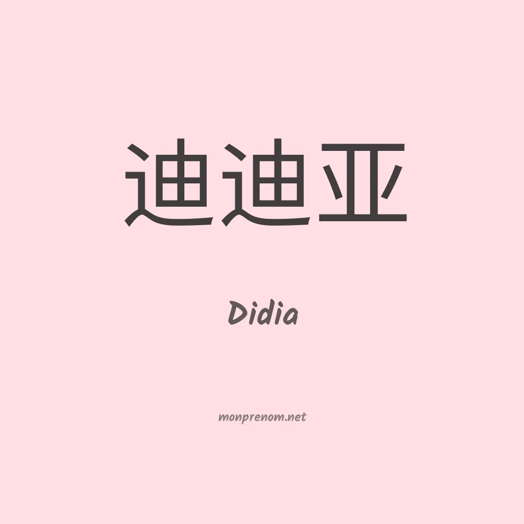 Didia en chinois