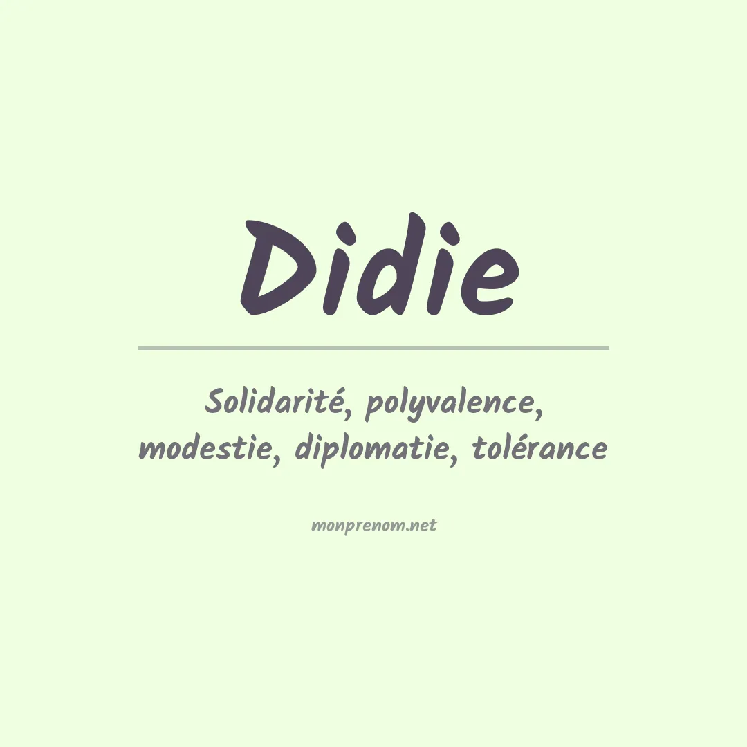 Prénom Didie