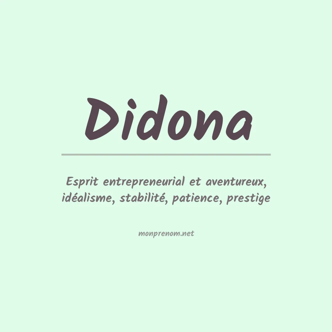 Signification du prénom Didona