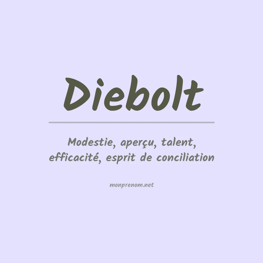 Prénom Diebolt