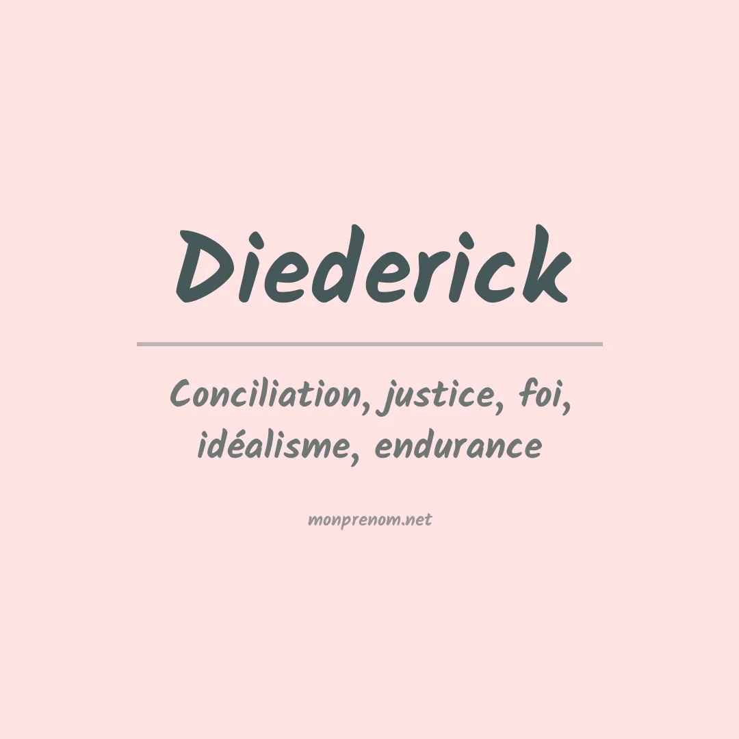 Signification du prénom Diederick