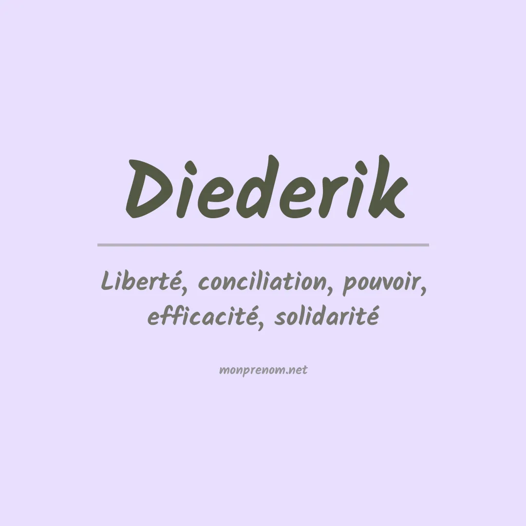 Prénom Diederik