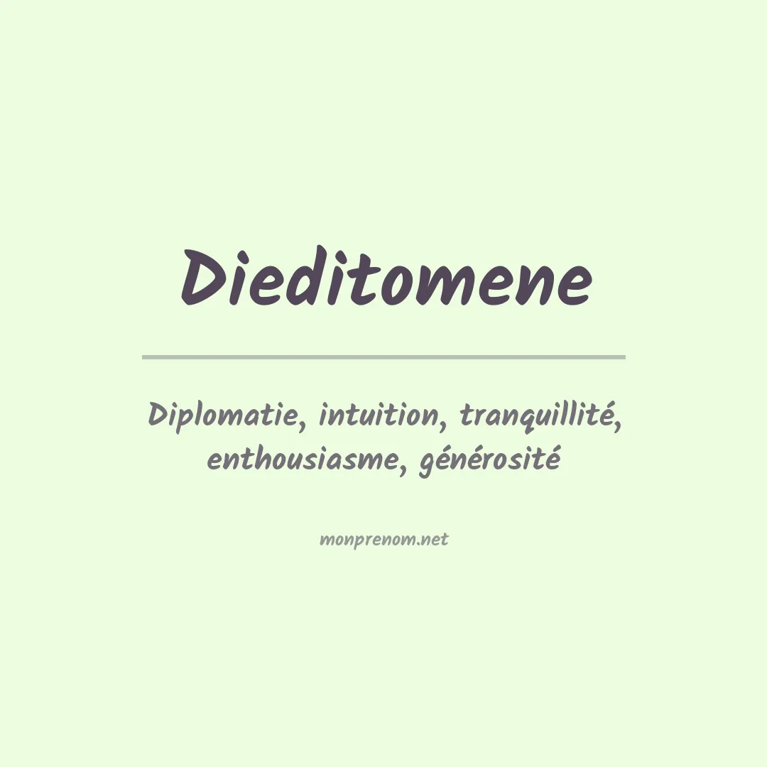 Signification du prénom Dieditomene