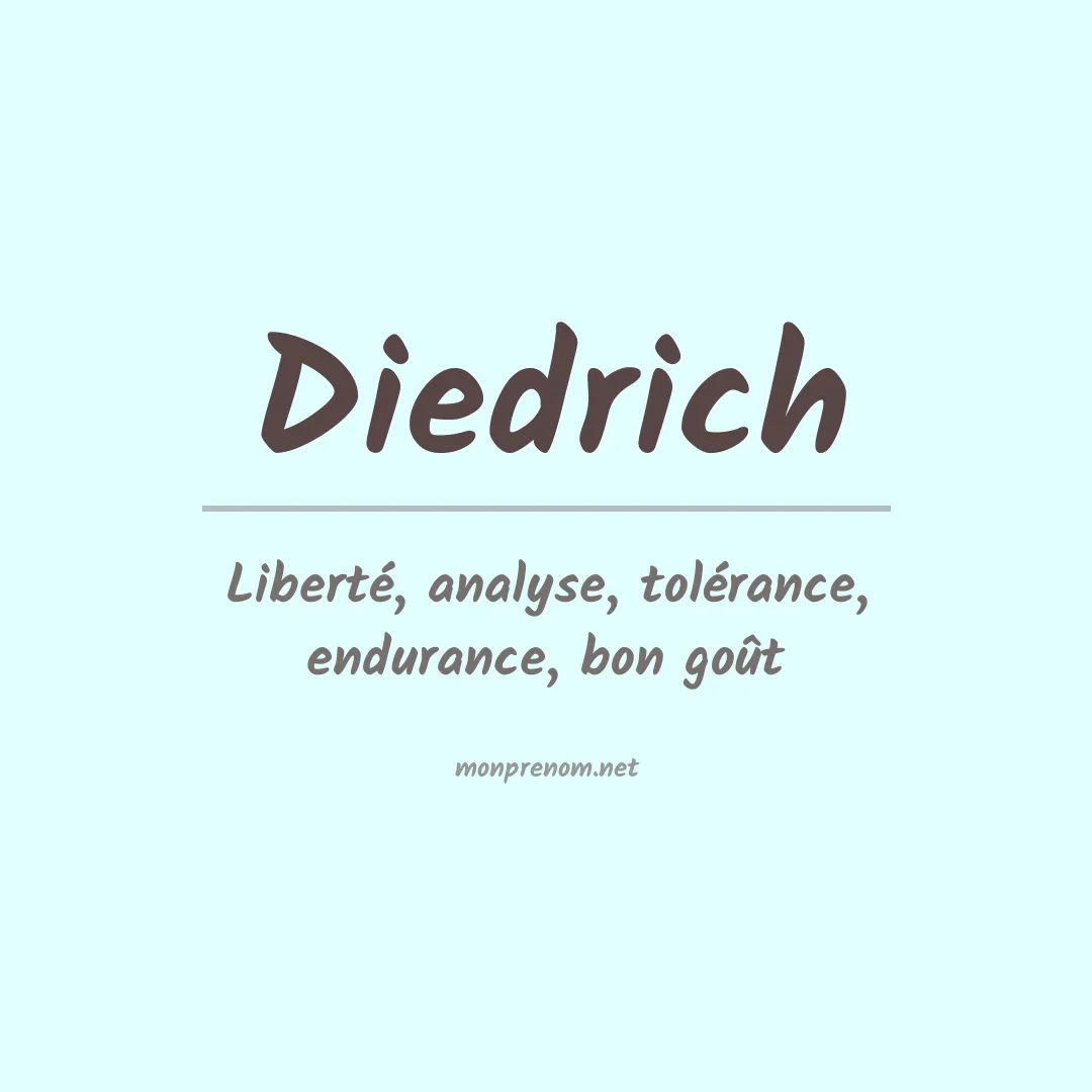 Prénom Diedrich