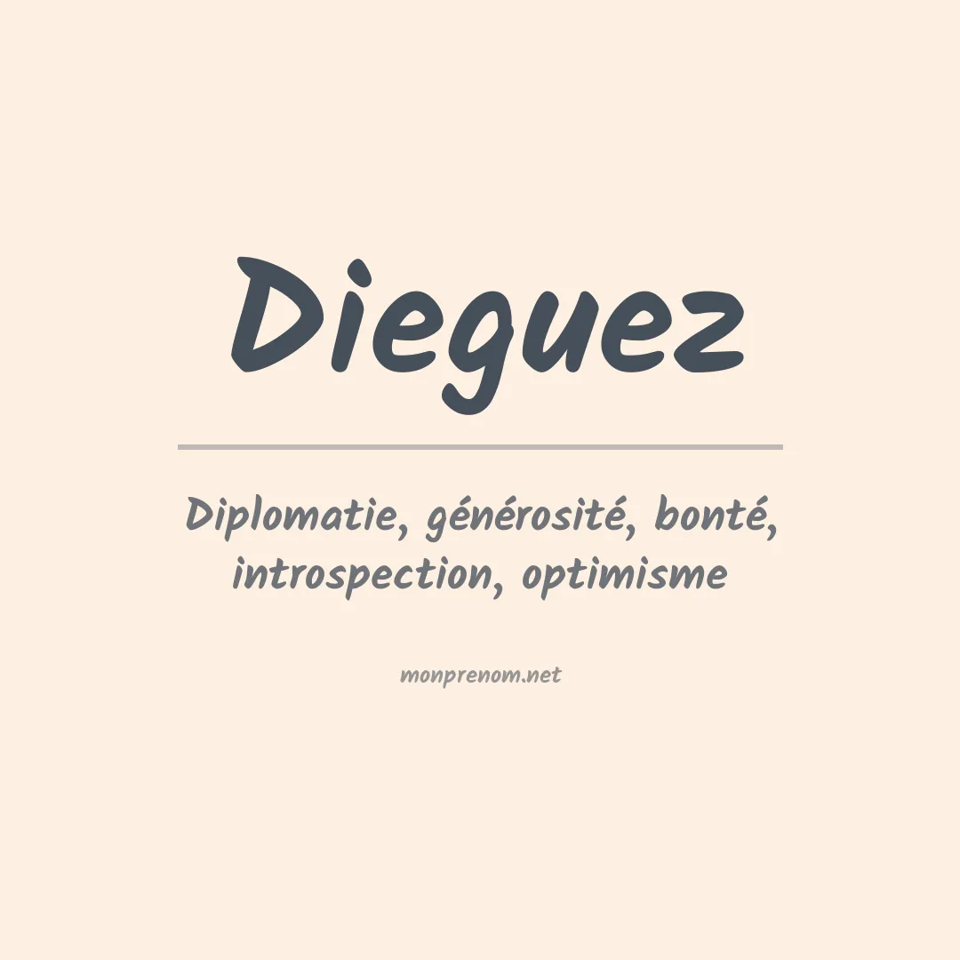 Prénom Dieguez