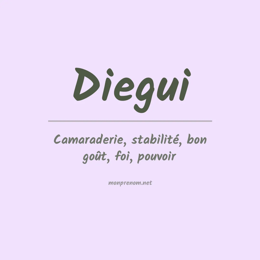 Signification du prénom Diegui