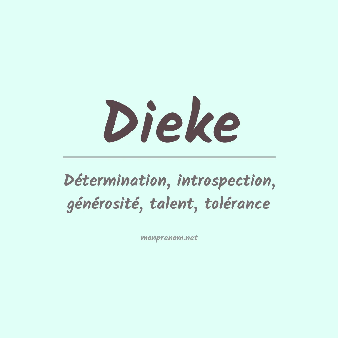 Signification du prénom Dieke