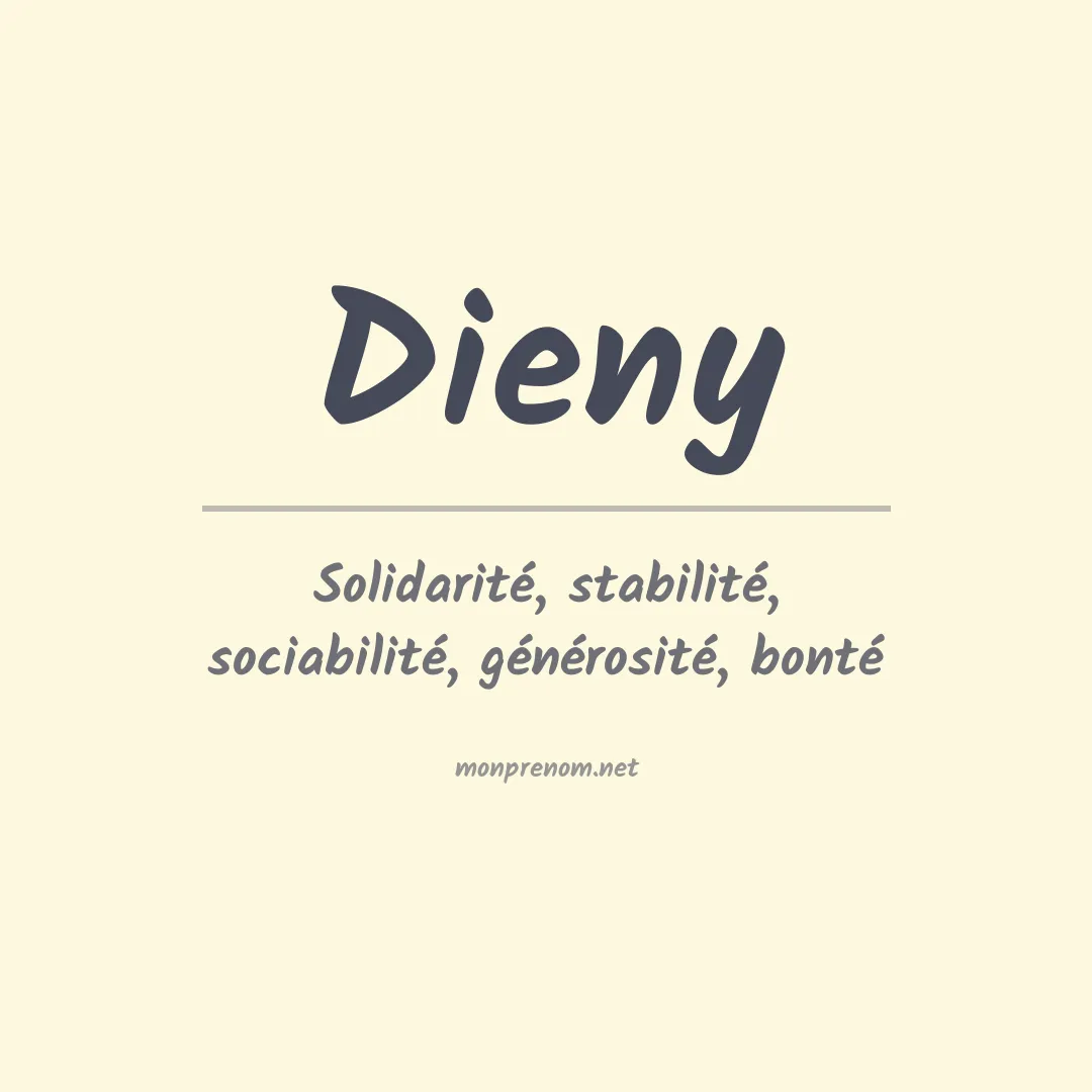 Signification du prénom Dieny