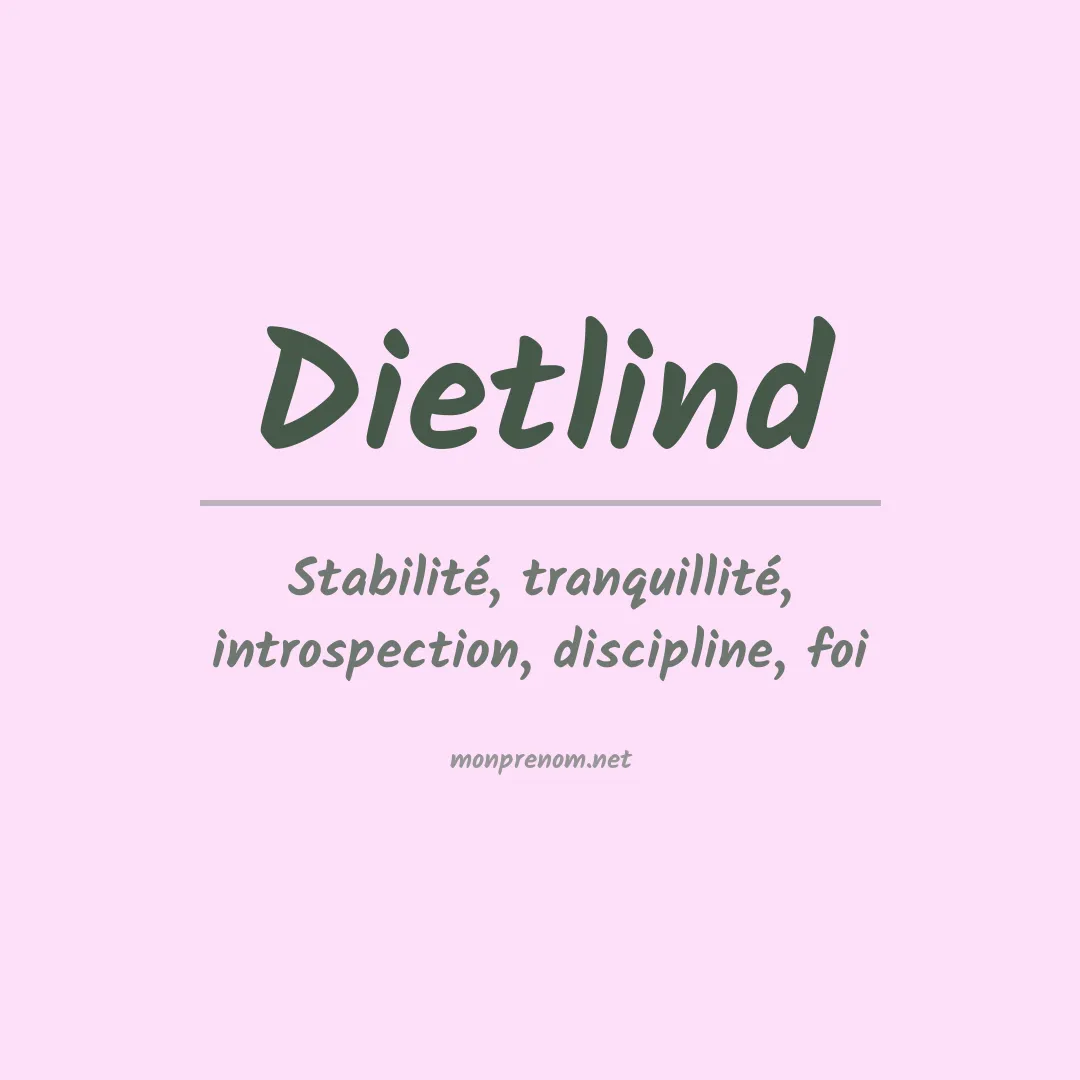 Signification du prénom Dietlind