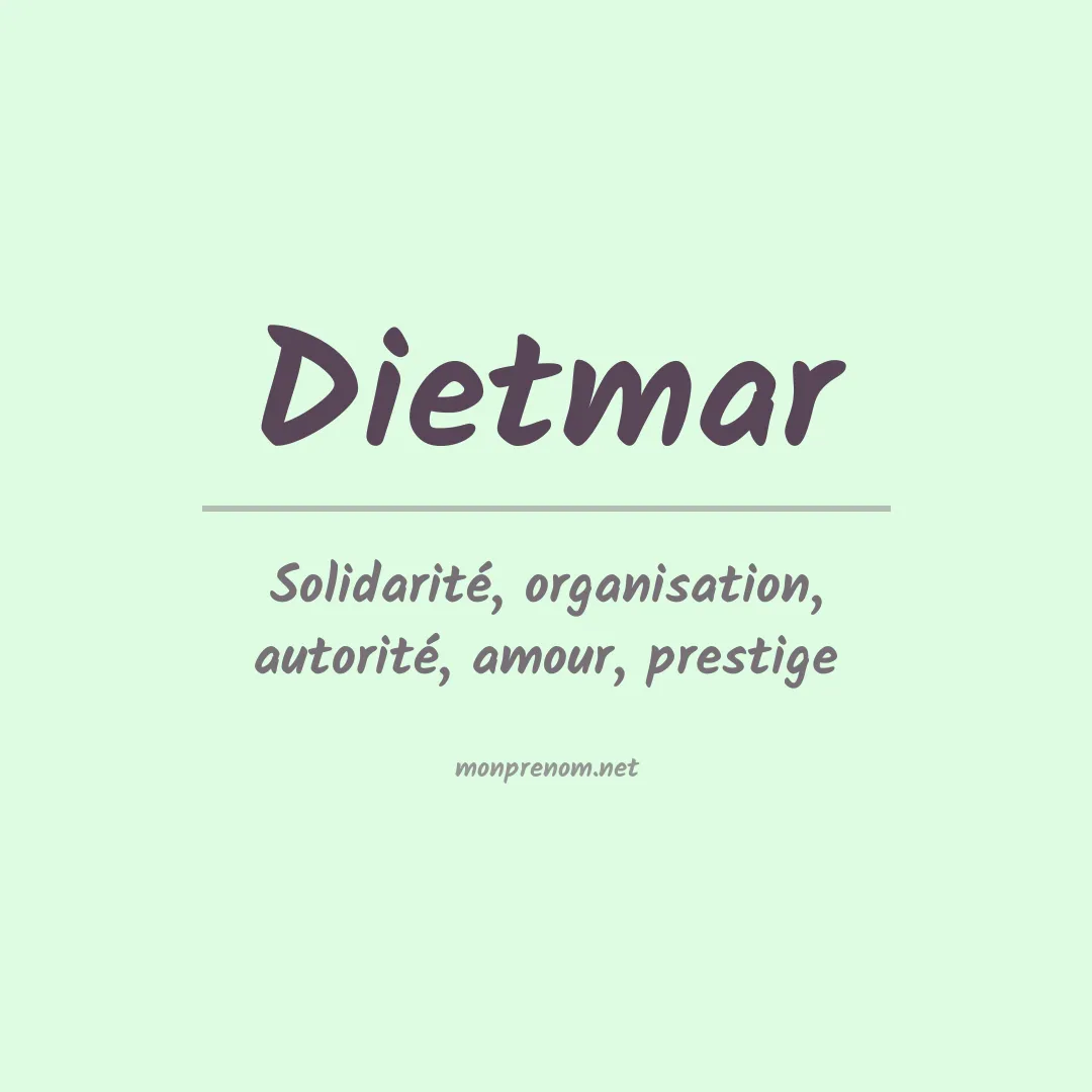 Signification du prénom Dietmar
