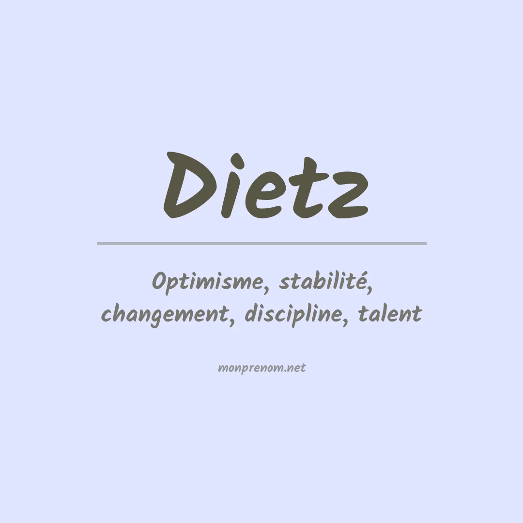 Prénom Dietz