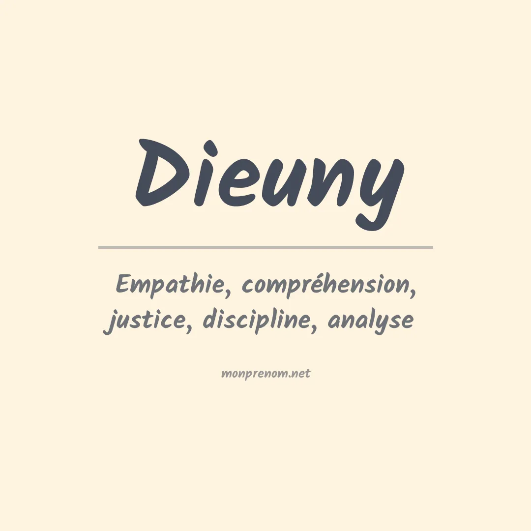 Signification du prénom Dieuny