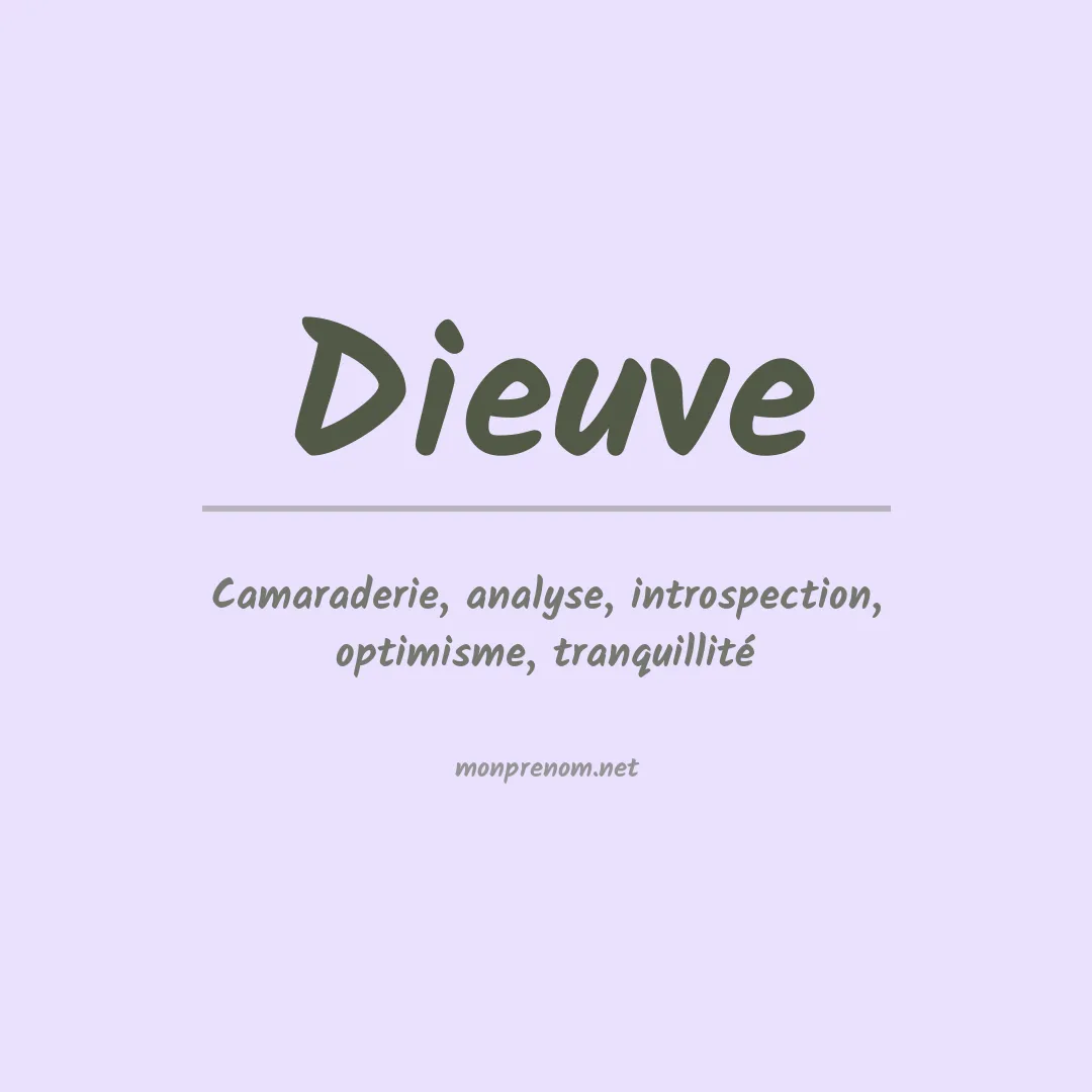 Signification du prénom Dieuve