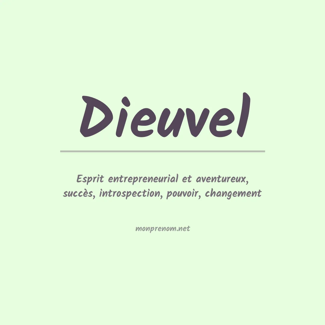 Signification du prénom Dieuvel