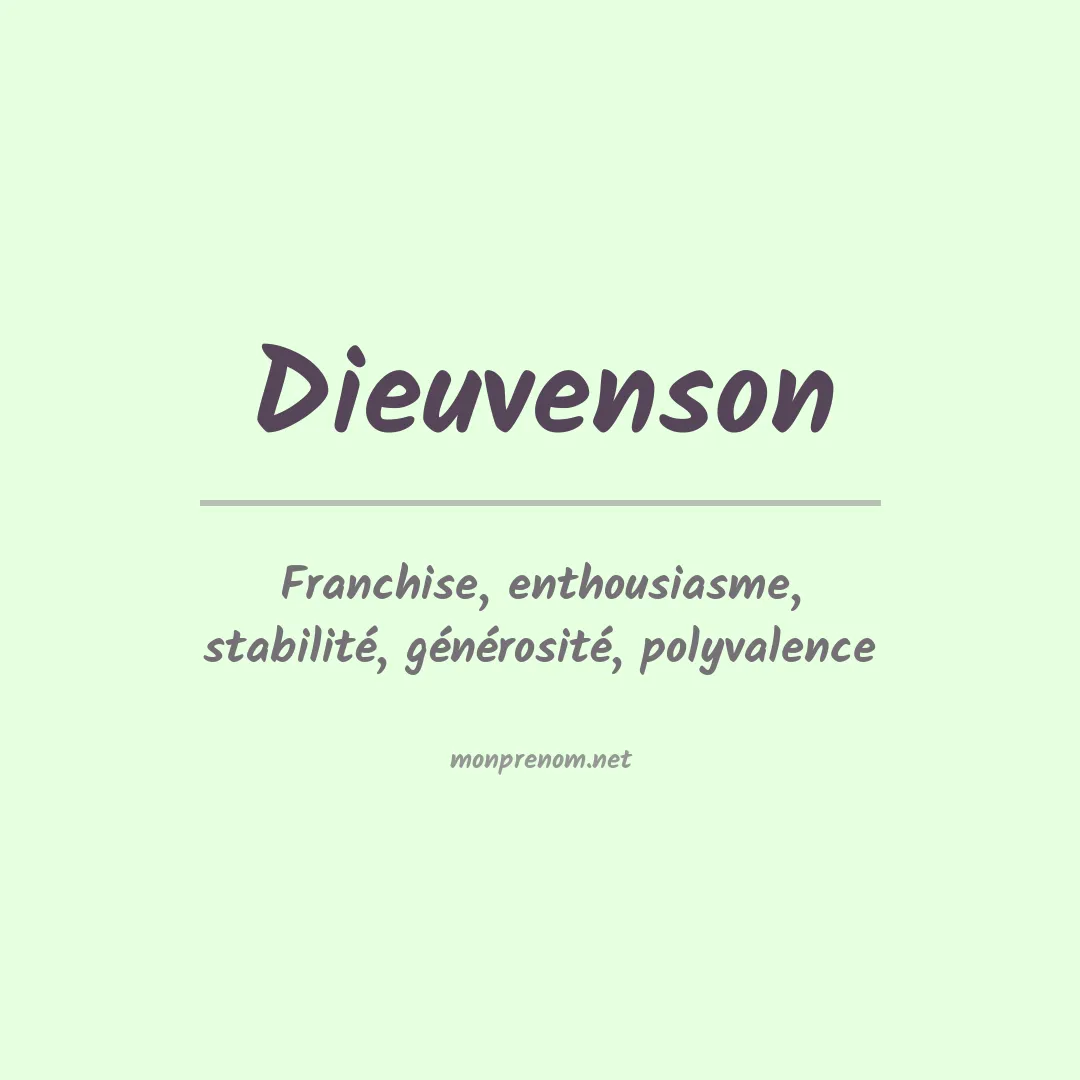 Signification du prénom Dieuvenson