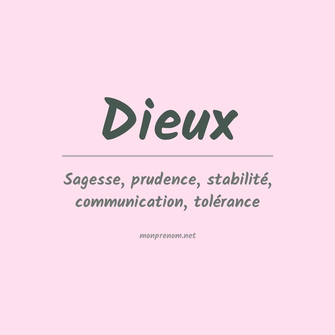 Signification du prénom Dieux