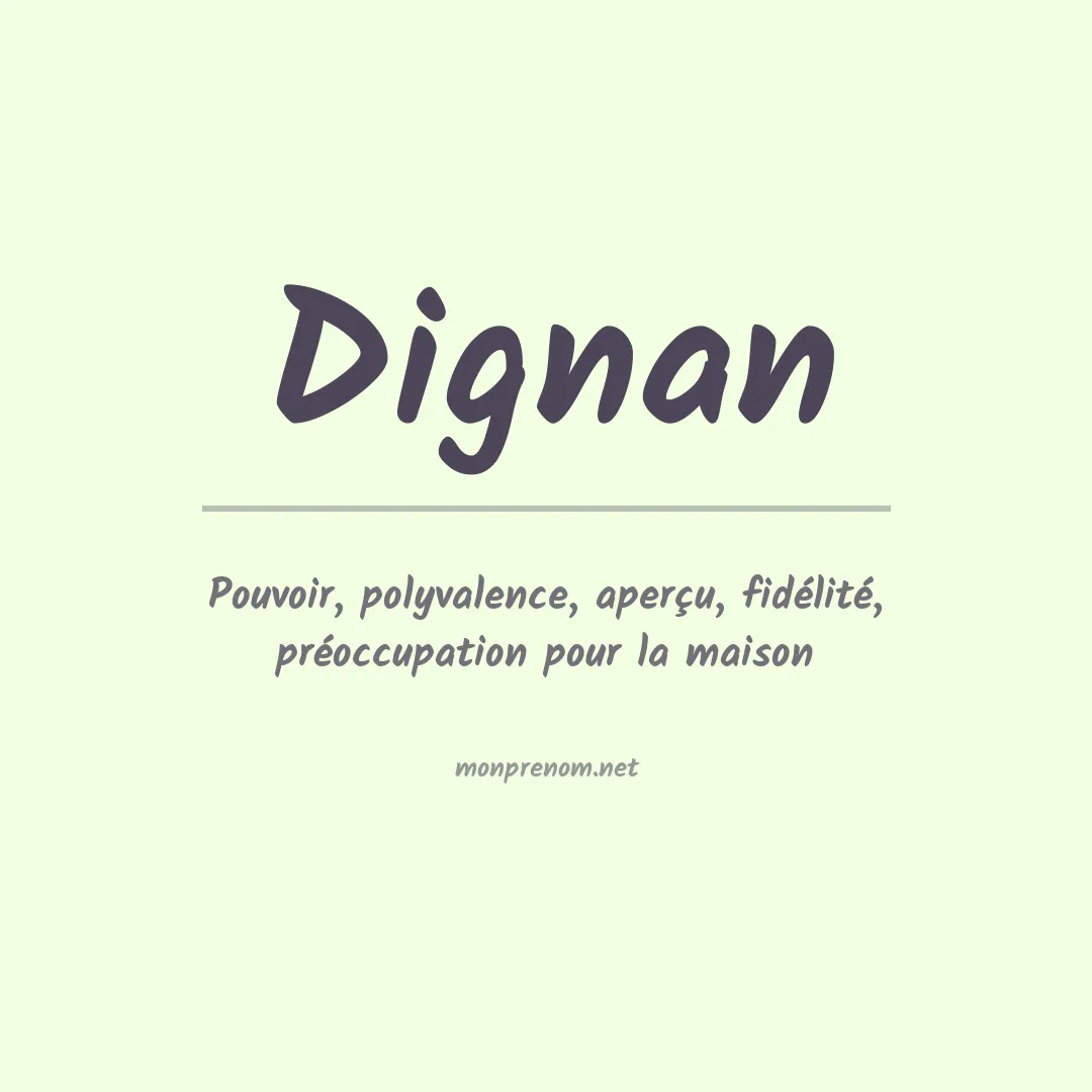 Prénom Dignan