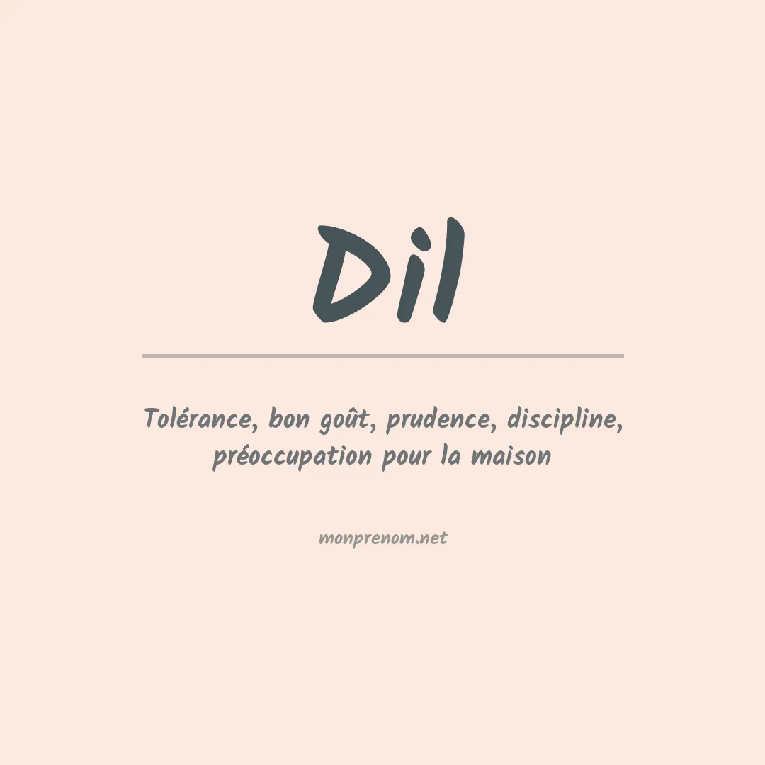 Prénom Dil