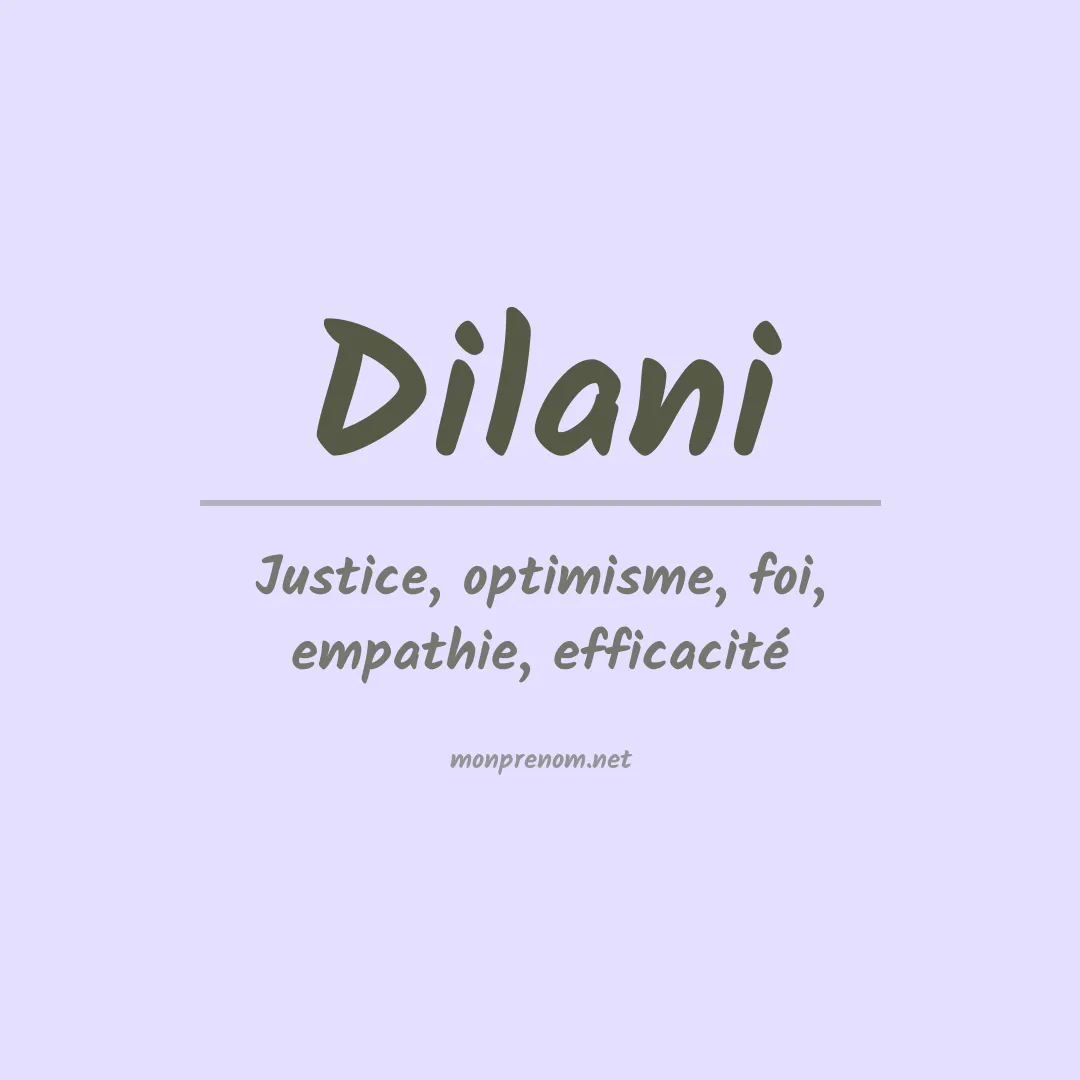 Prénom Dilani